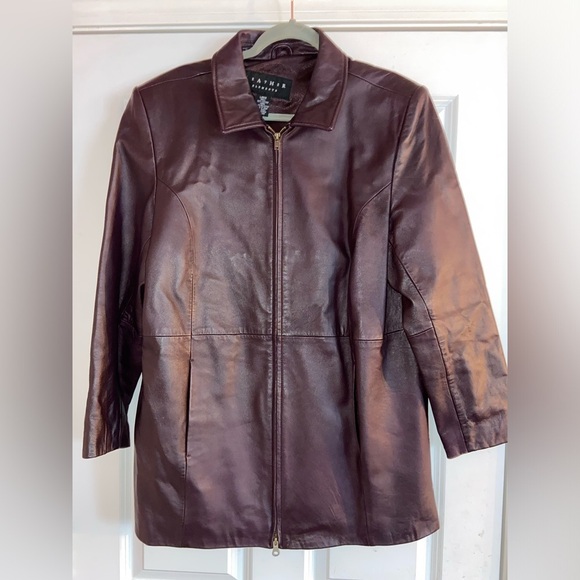 Leather Elements Women’s Large Purple Leather Jacket - Picture 1 of 7